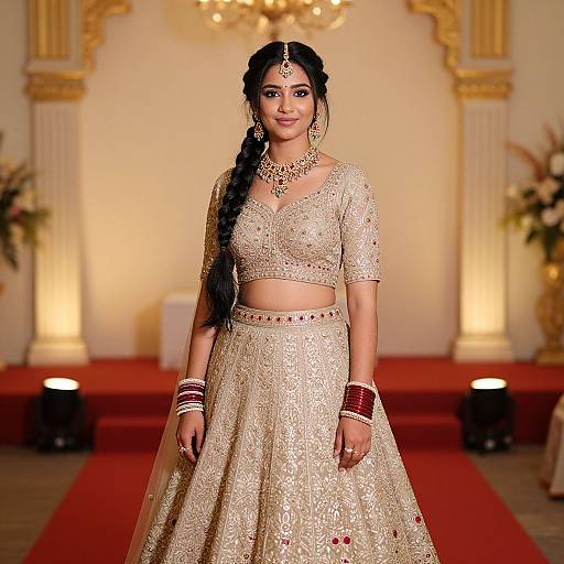 Elegant Lehenga Reception Portrait