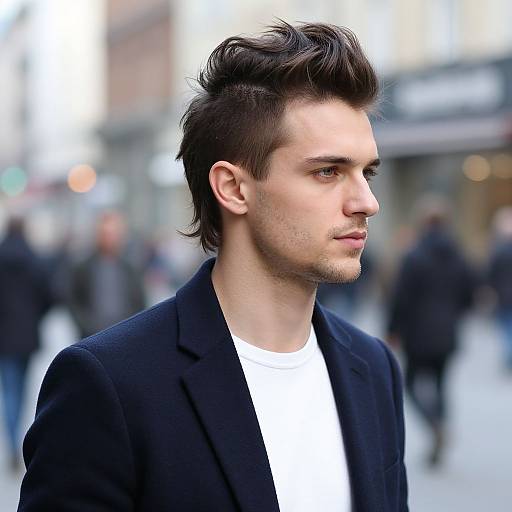 Urban Pompadour Mullet on European Man