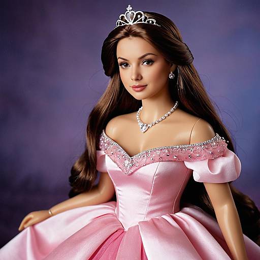 Princess Doll in Pink Dress