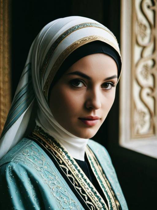 Elegant Woman in Islamic Outfit Portrait