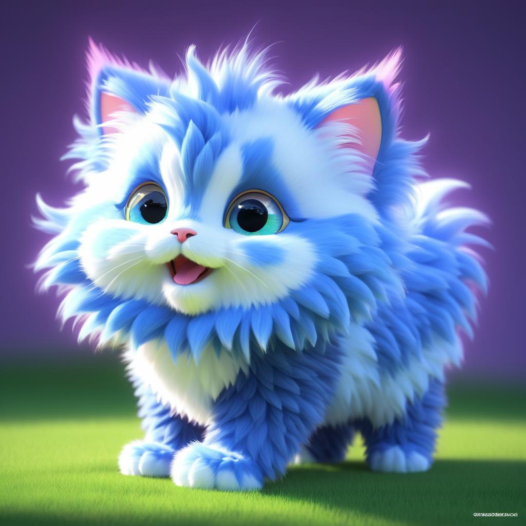 Fluffy Fantasy Creature in Digital Art