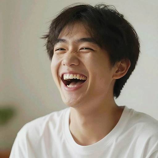 Candid Young Person Laughing Naturally