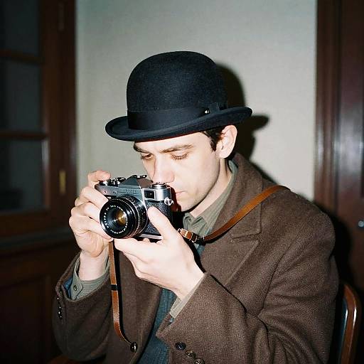 Melancholic Vintage Film Portrait