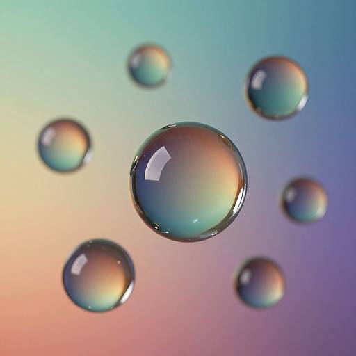 Serene Floating Earthy Marbles