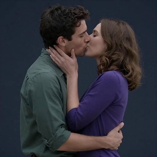 Couple Sharing a Passionate Kiss