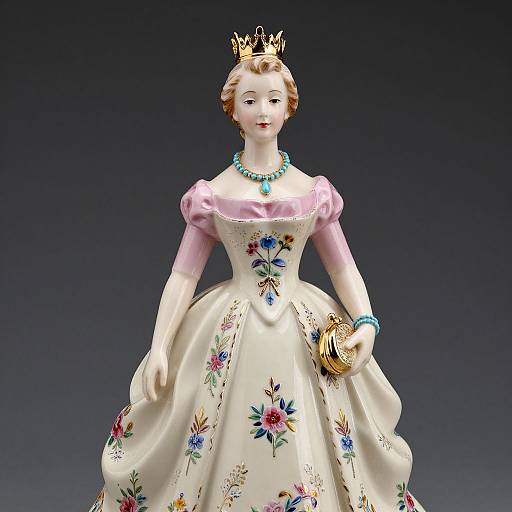 Regal Porcelain Woman Figurine