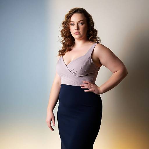 Elegant Portrait of Confident BBW Woman