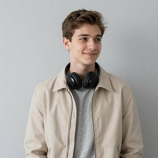 Portrait of a Young Man in Casual Wear