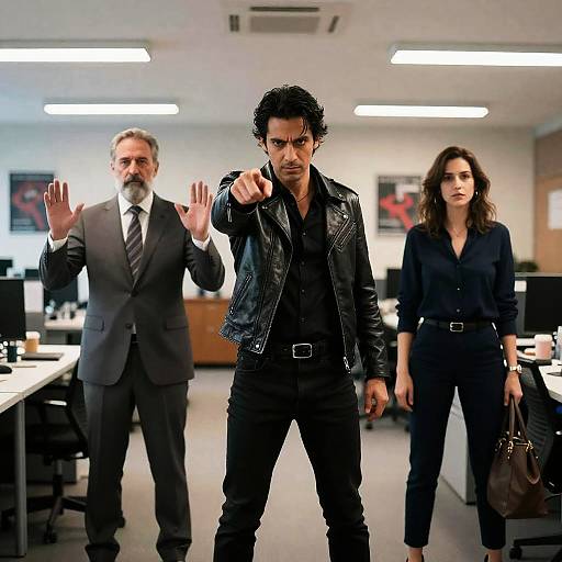 Dynamic Office Interaction with Three Characters