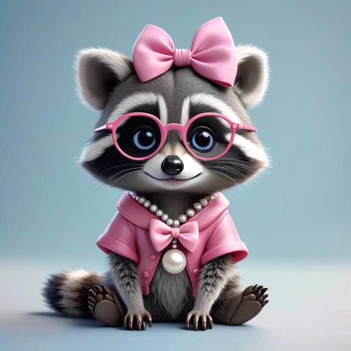 Adorable Raccoon in Stylish Outfit
