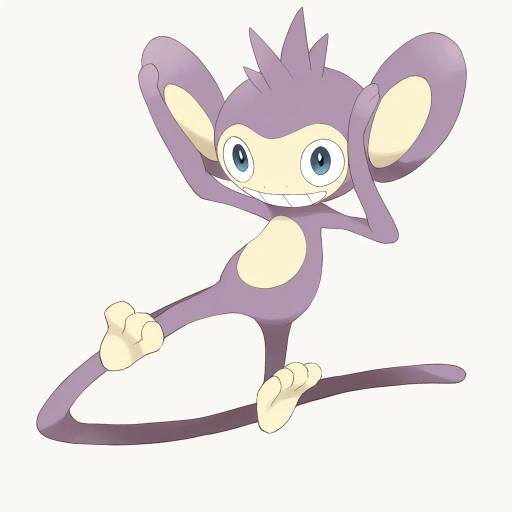 Illustration of Aipom, pokemon in the style of Shigino sohuzi