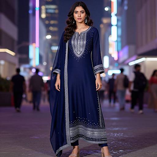 Futuristic Indigo Salwar Suit Style