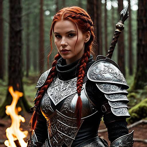 Cinematic Fantasy Warrior Woman Portrait