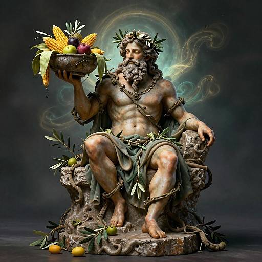 Priapus God of Fertility with Cornucopia