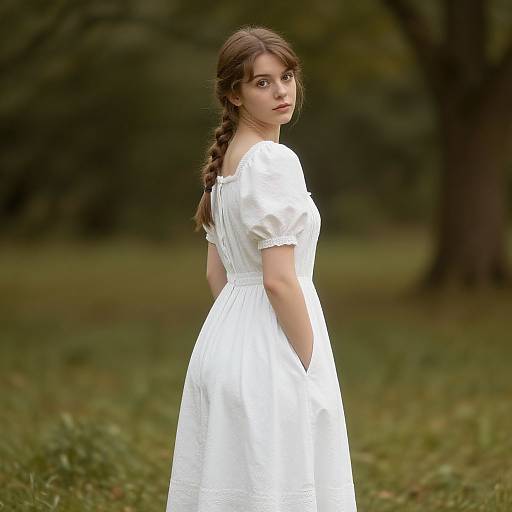 Photorealistic Portrait of Girl in Dress
