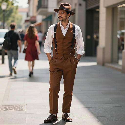 Stylish Gatsby Party Costume in Urban Setting