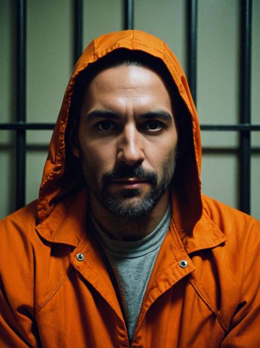 Man in Orange Prison Jumpsuit