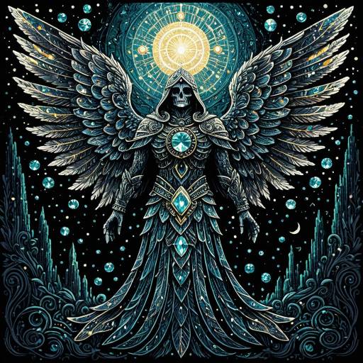 Mythical Guardian with Crystal Wings