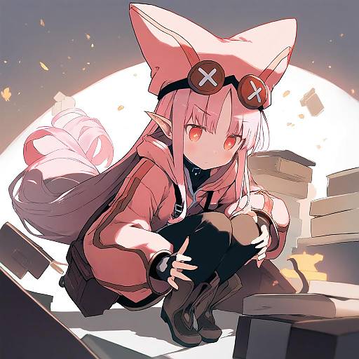 Illustration of Habetrot (fate), fate (series) in the style of Maiku