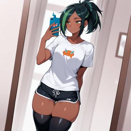 Multicolored Selfie of a Stylish Girl