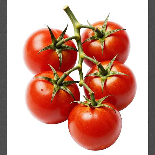 Vibrant Red Tomatoes on White