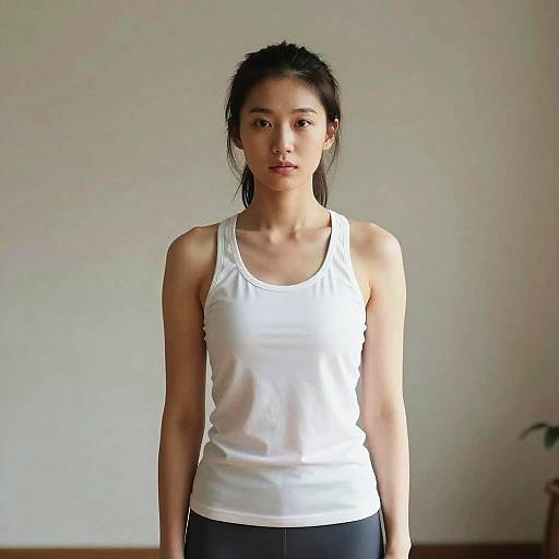 Realistic Portrait of Girl in Yoga Pants