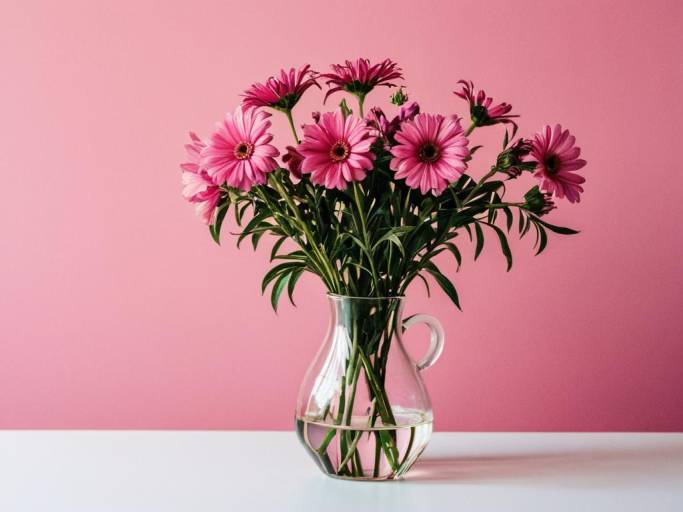 Elegant Pink Flower Wallpaper Design