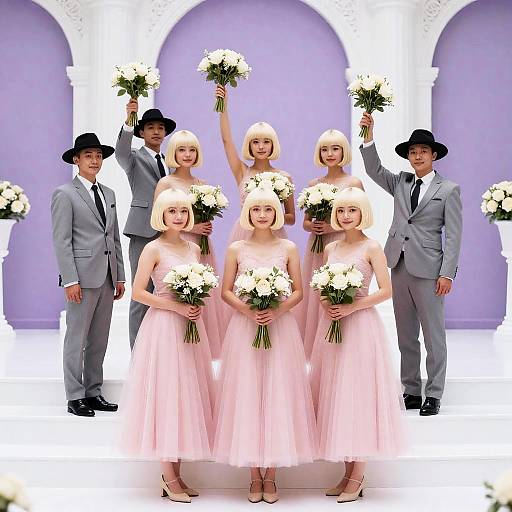 Elegant Celebration with Women in Tulle