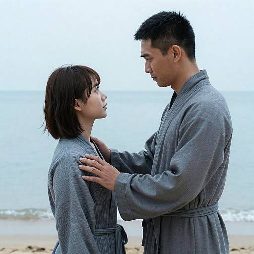 Intimate Beach Moment Between Two People