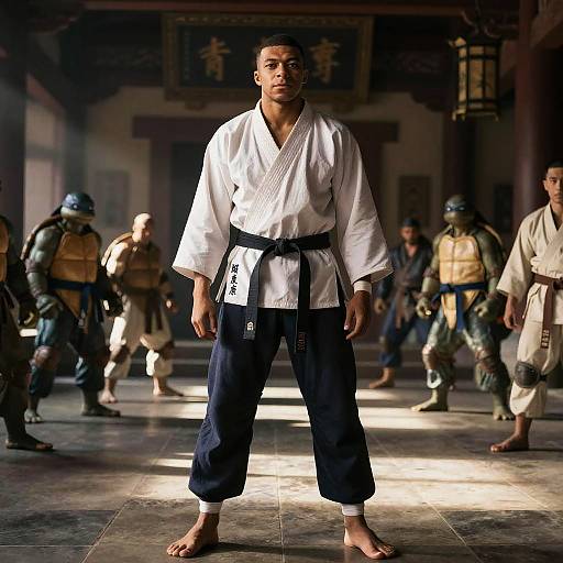 Mbape Ninja Turtle in Dojo