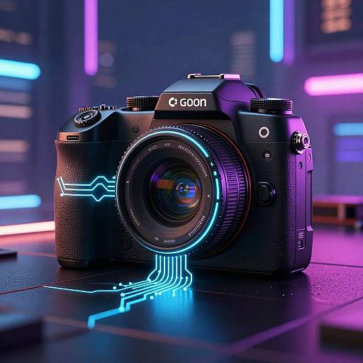 Futuristic AI Camera Interface