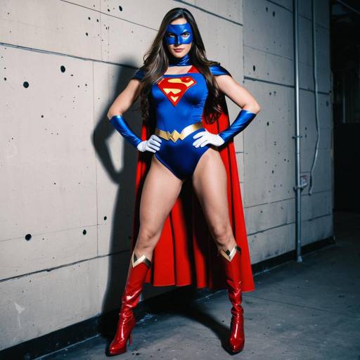 Woman in Superhero Costume Standing Confidently