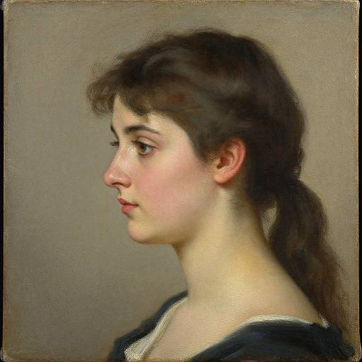 Classical Oil Portrait of Young Woman