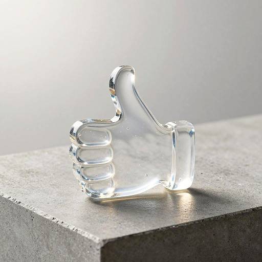 Photorealistic Transparent Resin Thumbs Up
