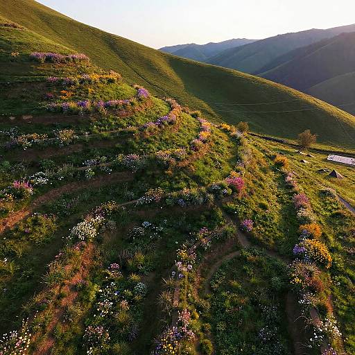 HDR Wide-Angle Alpine Meadow View
