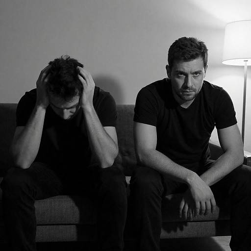 Intense Black and White Portrait in Shadows