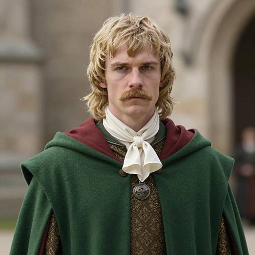 Young Man in Medieval Merlin Costume