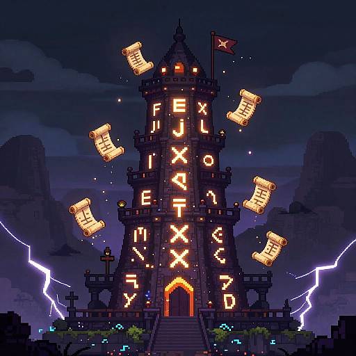 Pixel Art Arcane Scholar's Tower