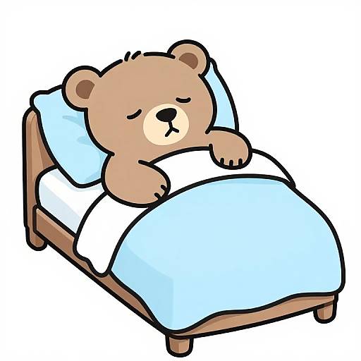 Sleeping Bear Clipart Design