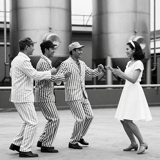 Vintage Style Dance at Industrial Site