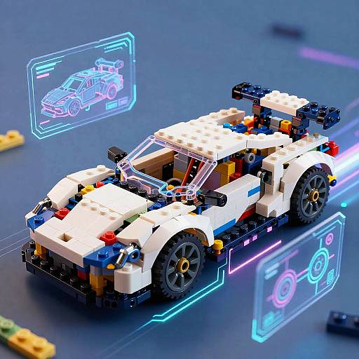Futuristic Lego Car AI Concept
