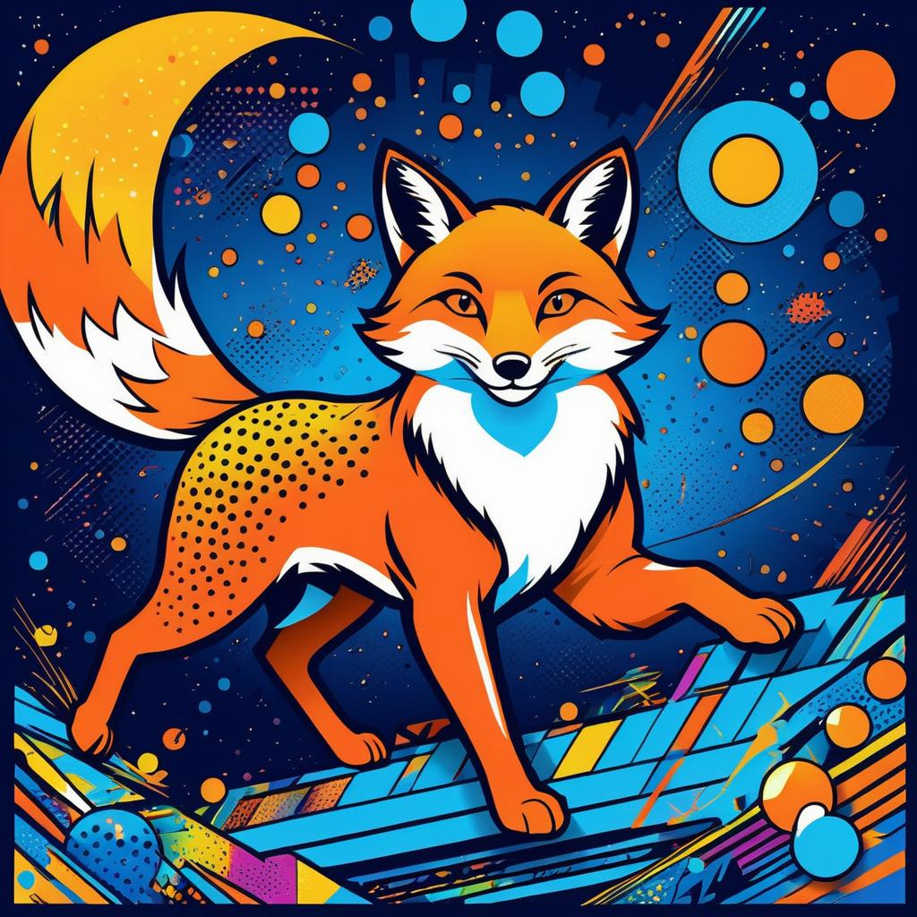 Dynamic Comic Fox Illustration