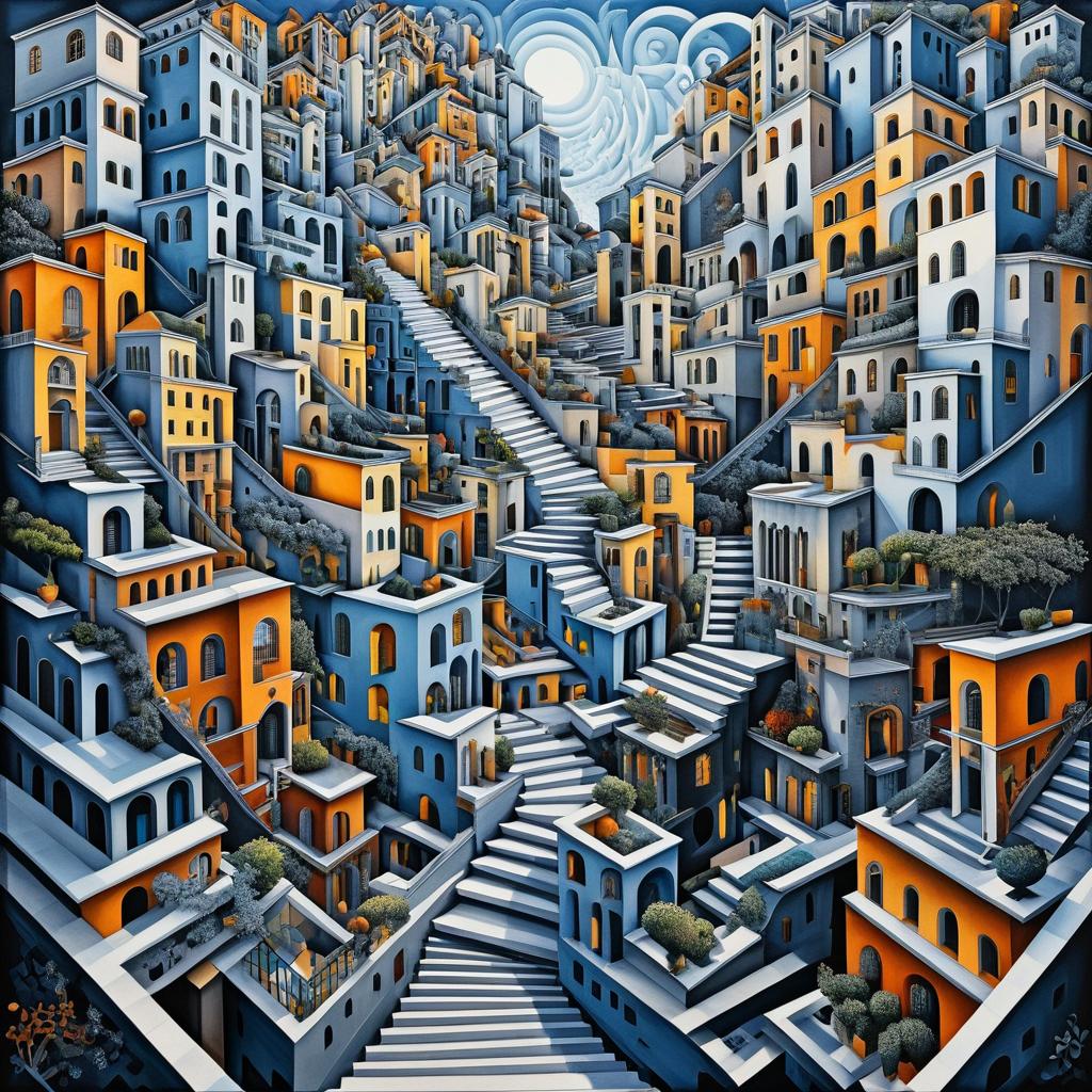 Chaotic City of Impossible Stairs