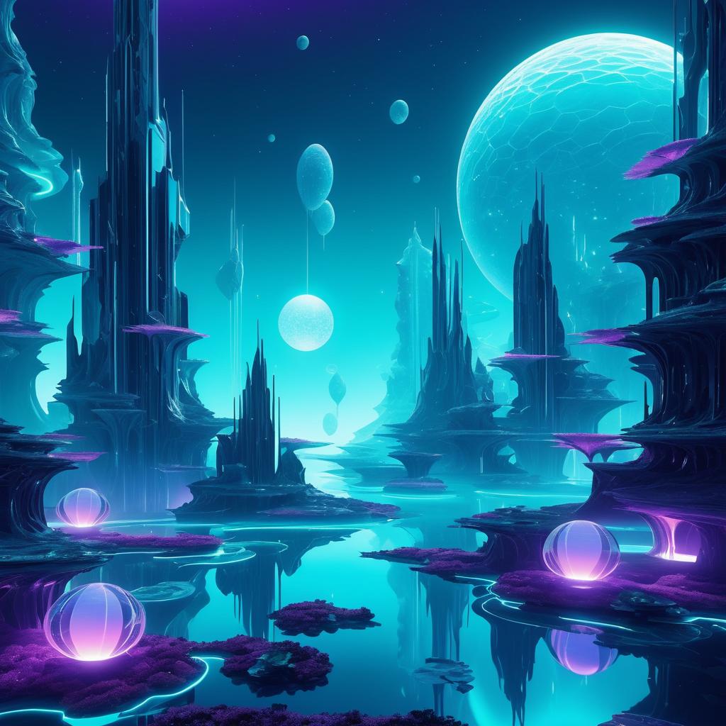 Surreal Abstract Futuristic Landscape Art