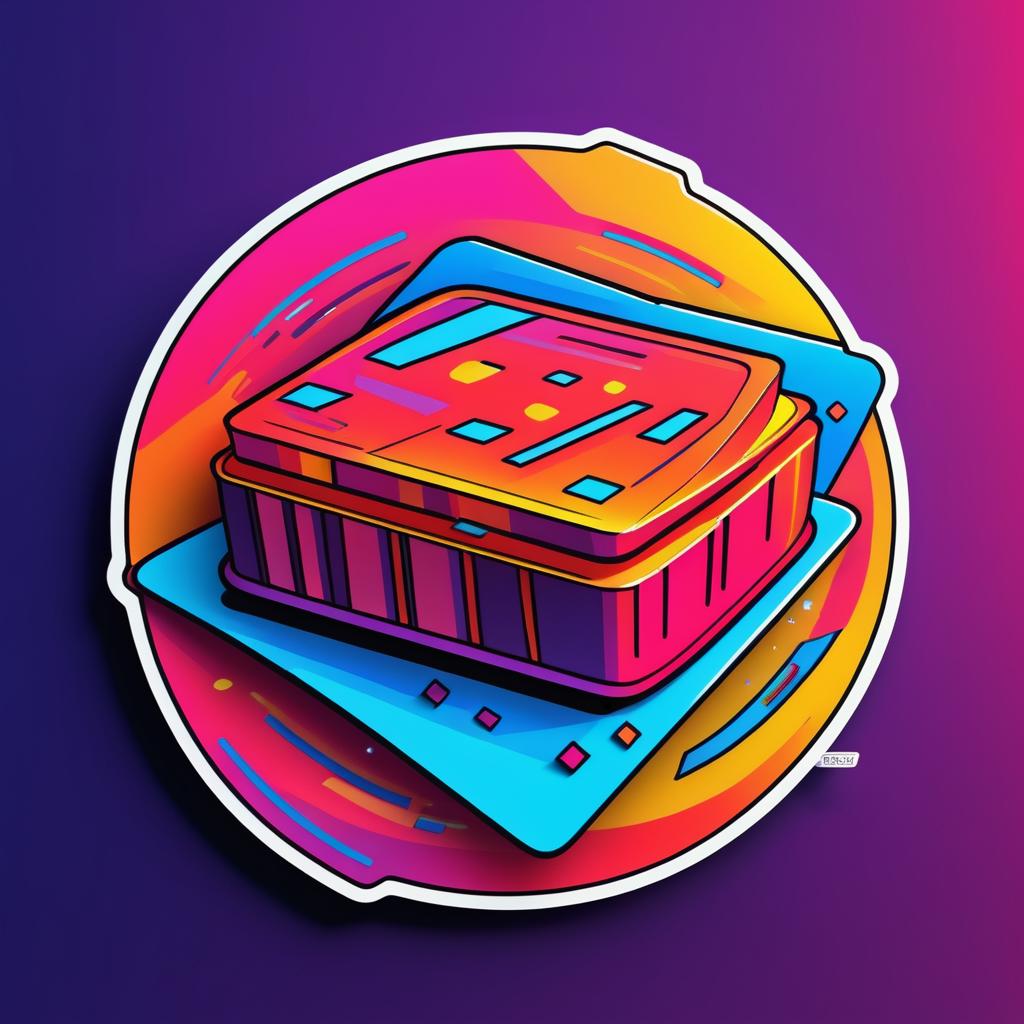 Futuristic Steak Sticker Design