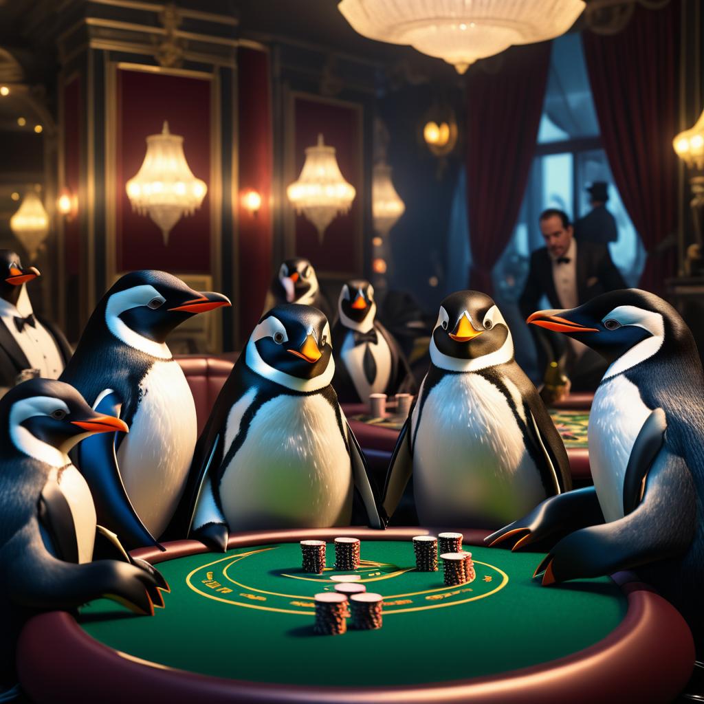 Penguin Family Poker Night Extravaganza