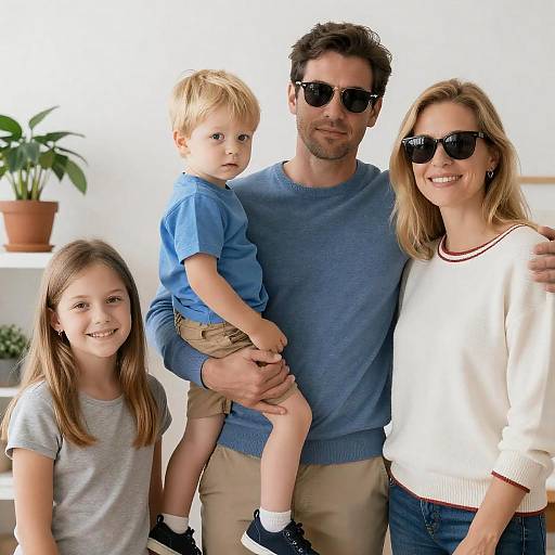 Family Portrait with Distinctive Style