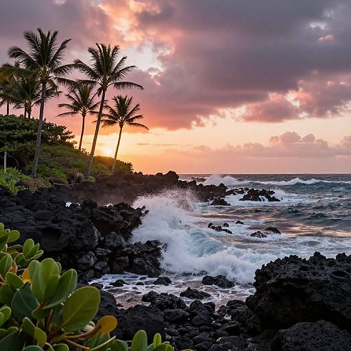 Hilo Coastline at Sunset