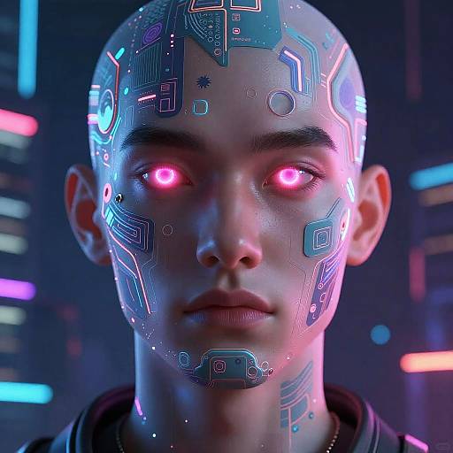 Futuristic Cyberpunk AI Avatar