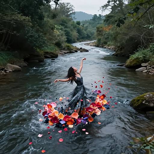 Gravity-Defying River of Transformation